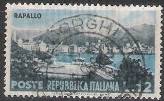 z vendido Italia 1953 Scott 661 Sello º Turismo Vistas Rapallo 12L Timbre Italie Italy Stamp Francobollo 